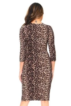 Wild Spots Leopard Bodycon Midi Dress -Selected Women's Clothing Store DRS065 5