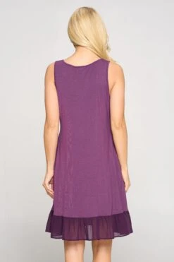 Chic Chiffon Ruffle Hem Tank Dress -Selected Women's Clothing Store DRS104 DPU 4