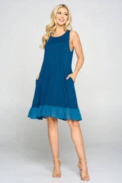 Chic Chiffon Ruffle Hem Tank Dress -Selected Women's Clothing Store DRS104 TEL1