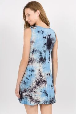 Island Breeze Tie-Dye Tunic Dress -Selected Women's Clothing Store DRS113 BLU 3