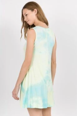 Island Breeze Tie-Dye Tunic Dress -Selected Women's Clothing Store DRS114 YEL 3