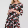 Camo Print A-Line Dress -Selected Women's Clothing Store DRS140REDGRN