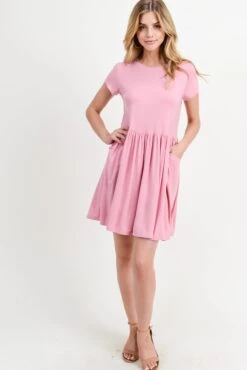 Babydoll Short Sleeve Swing Dress -Selected Women's Clothing Store DRS154 DSR 9