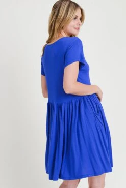 Babydoll Short Sleeve Swing Dress -Selected Women's Clothing Store DRS154 RBL 7