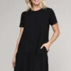 Julisa Short Sleeve Peplum Hem Dress