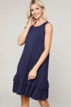 Flirt With A Twirl Sleeveless Ruffle Dress With Pockets -Selected Women's Clothing Store DRS182 NVY 4 b885b0f4 8aba 43be bc97 4dbcf748c91e