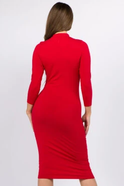 Wild Card Mock Neck Bodycon Dress -Selected Women's Clothing Store DRS190 CRM2