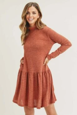 Chloe Turtleneck Sweater Dress -Selected Women's Clothing Store DRS233 COP l