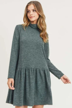 Chloe Turtleneck Sweater Dress -Selected Women's Clothing Store DRS233 FRG l