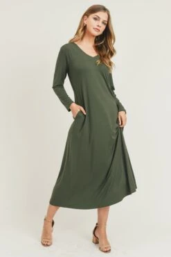 Essential Maxi Dress With Pockets -Selected Women's Clothing Store DRS244 DOL