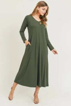 Essential Maxi Dress With Pockets -Selected Women's Clothing Store DRS244 DOL 2