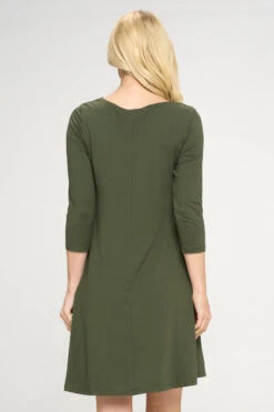 Free And Easy ¾ Sleeve Summer Swing Dress -Selected Women's Clothing Store DRS250 DOL3