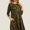 Filigree A-Line Dress -Selected Women's Clothing Store DRS260 GLD 1
