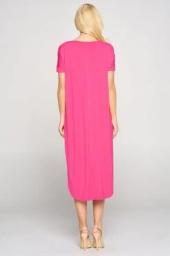 Casual Rounded Hem Midi Dress -Selected Women's Clothing Store DRS306 FUS4 eab569b9 adae 4771 9d87 e37523274390