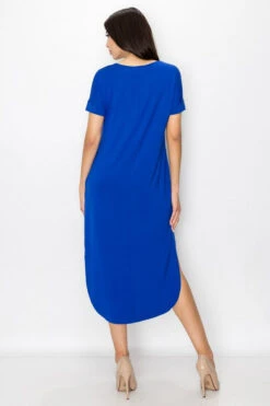 Casual Rounded Hem Midi Dress -Selected Women's Clothing Store DRS306 RBL 3 l