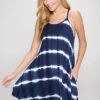 Waves Of Tie-Dye Summer Swing Dress -Selected Women's Clothing Store DRS308 NAV1