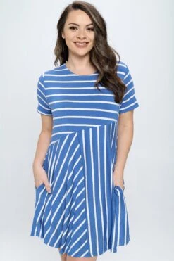 Multidirectional Lined A-line Dress- Plus Size -Selected Women's Clothing Store DRS322P DEM 4