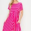 Multidirectional Lined A-line Dress -Selected Women's Clothing Store DRS322 FUS