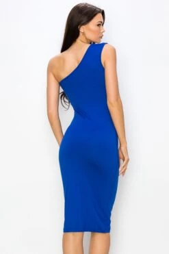 Strappy One Shoulder Bodycon Midi Dress -Selected Women's Clothing Store DRS335 RBL 3