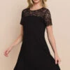 Trapeze Swing Dress -Selected Women's Clothing Store DRS351 BLK l