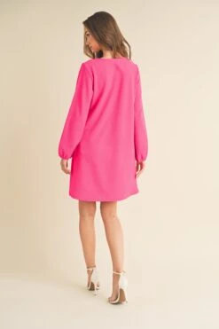 Women's Long Sleeve Shift Dress -Selected Women's Clothing Store DRS361 FUS 11 edited