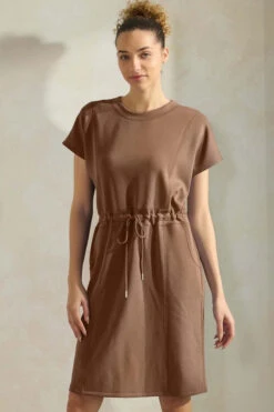 Plus Comfort Drape All-Day Short Dress