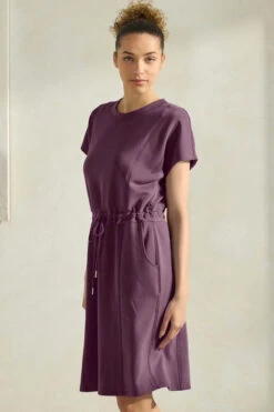 Plus Comfort Drape All-Day Short Dress -Selected Women's Clothing Store DRS390 PLM 3 l 1