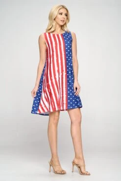 Rustic American Flag USA Tank Dress -Selected Women's Clothing Store DRSPT042 5