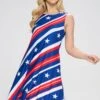 Beaming Stars And Stripes USA Tank Dress -Selected Women's Clothing Store DRSPT043