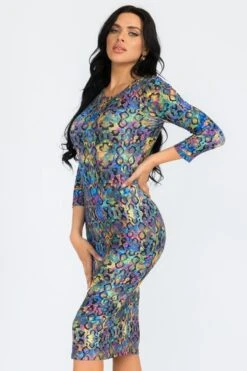 &New Iridescent Snakeskin Bodycon Midi Dress -Selected Women's Clothing Store DRSPT0583 5a6e8d83 95f8 443e 8846 34f1f175cce3