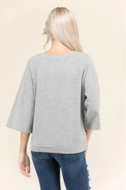 Dressed To A Tee Tie-Front Raglan Sleeve Top -Selected Women's Clothing Store FT30925Q heart 1011 700x1050 1