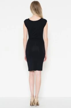 Ruched Side Bodycon Dress -Selected Women's Clothing Store JD15649 BLK 2
