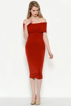 Night Out Off The Shoulder Midi Dress -Selected Women's Clothing Store JD19417 WNE 1