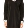 Varsity V-neck Sweatshirt Dress -Selected Women's Clothing Store ND30241