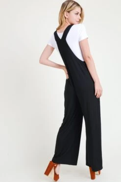 One Less Problem Wide Leg Overalls -Selected Women's Clothing Store OV1001 BLK 4