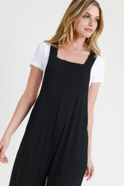 One Less Problem Wide Leg Overalls -Selected Women's Clothing Store OV1001 BLK 6