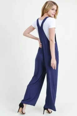 One Less Problem Wide Leg Overalls -Selected Women's Clothing Store OV1001 NAV 5