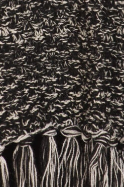 Long Fashion Poncho -Selected Women's Clothing Store PCH062 BLK 5 l