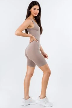 Sporty Babe Seamless Biker Shorts Romper -Selected Women's Clothing Store RMP001 LMO 2