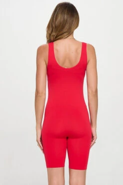 Sporty Babe Seamless Biker Shorts Romper -Selected Women's Clothing Store RMP001 RED 3 l
