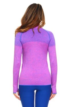 Active Mesh Zip Up Seamless Jacket -Selected Women's Clothing Store SAJ1001 PUR 3