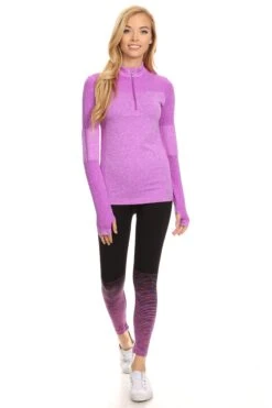 Active Seamless Living Pullover Top -Selected Women's Clothing Store SAT1003 PUR