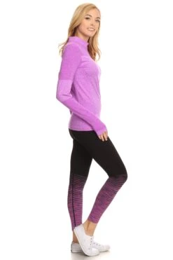 Active Seamless Living Pullover Top -Selected Women's Clothing Store SAT1003 PUR 3