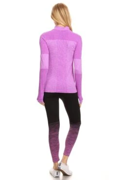 Active Seamless Living Pullover Top -Selected Women's Clothing Store SAT1003 PUR 4