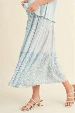 Floral Print Skirt -Selected Women's Clothing Store SKT013 BBL 2 l