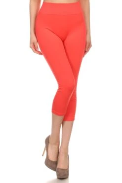 Wendy Seamless Capri Leggings -Selected Women's Clothing Store SML518SD COR