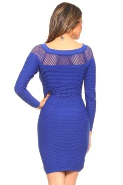 Bad And Bandage Mesh Inset Bodycon Dress -Selected Women's Clothing Store SML604 RBL 3 cfff77eb 2605 4606 af70 9fc3e23cd217
