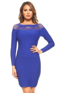 Bad And Bandage Mesh Inset Bodycon Dress -Selected Women's Clothing Store SML604 RBL b3a5f5f0 2109 4a1f ac69 1ba18d96299e