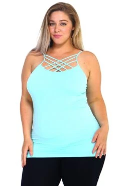 Plus Size Seamless Strappy Front Cami Top -Selected Women's Clothing Store SML613P TUQ d9d13188 2cce 426f ac00 879b44d3a226