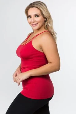 Plus Size Strappy And Sleek Seamless Tank Top -Selected Women's Clothing Store SML616P CRM 2